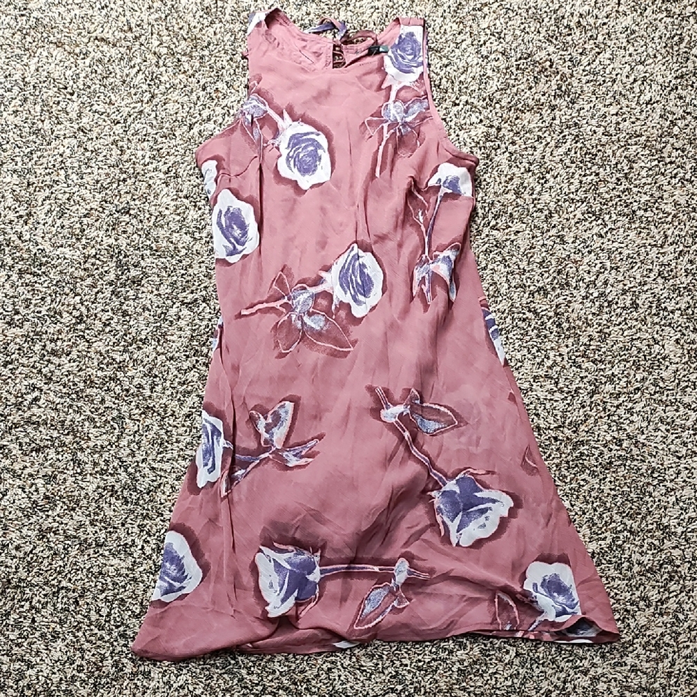 Wild Fable | Floral Mini Dress in Rusty Pink and Purple